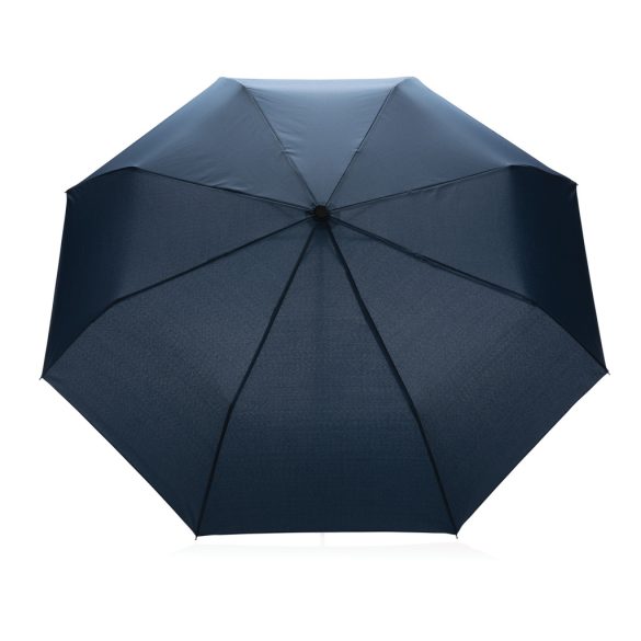 20.5" Impact AWARE™ RPET 190T Pongee bamboo mini umbrella, navy