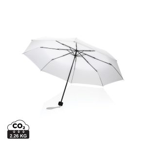20.5" Impact AWARE™ RPET 190T mini umbrella, white
