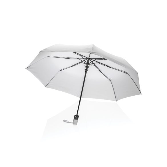 21" Impact AWARE™ RPET 190T mini auto open umbrella, white