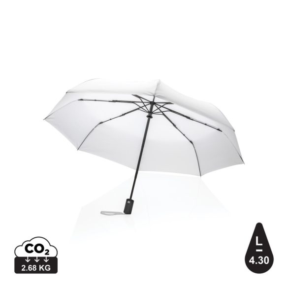 21" Impact AWARE™ RPET 190T auto open/close umbrella, white