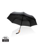   21" Impact AWARE™ RPET 190T bamboo auto open/close umbrella, black