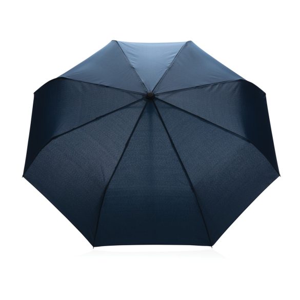 21" Impact AWARE™ RPET 190T bamboo auto open/close umbrella, navy