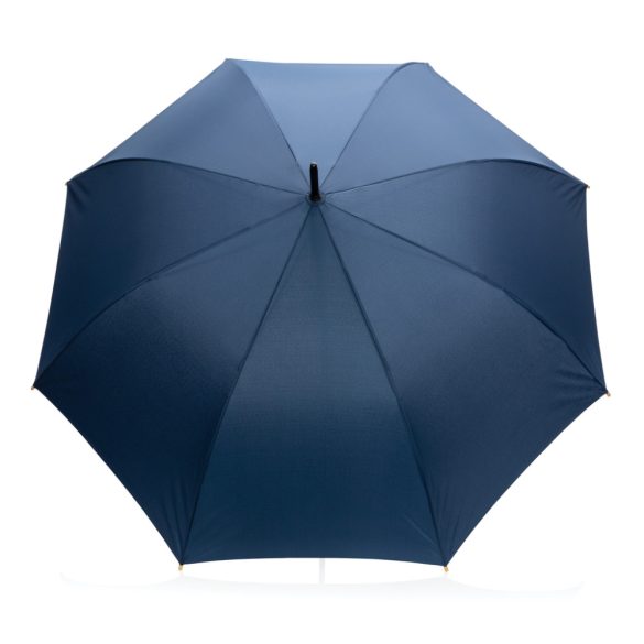 27" Impact AWARE™ RPET 190T auto open bamboo umbrella, navy