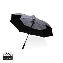   27" Impact AWARE™ RPET 190T auto open stormproof umbrella, anthracite