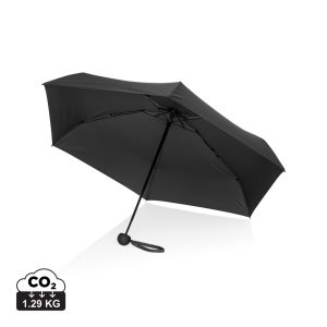 19.5" Aware™ RPET super mini manual 190T Pongee umbrella, black