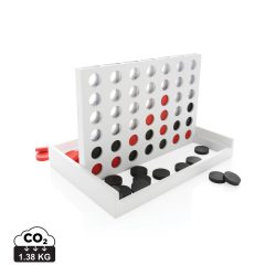 Connect four wooden game, white