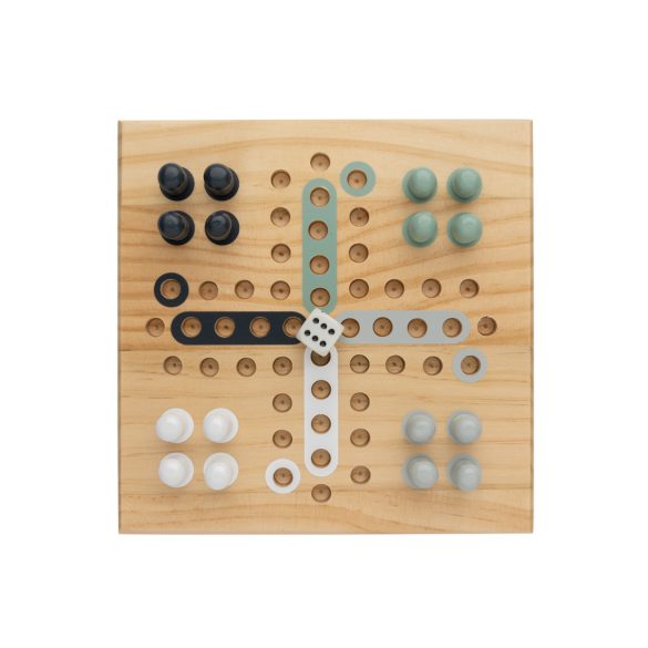 Claire wooden Ludo game, brown