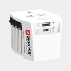   SKROSS World Travel Adapter MUV 2-pole with USB A and C, white