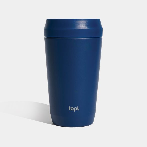 Topl Recycled Steel To Go Tumbler Patented 360 Lid 354ml, navy