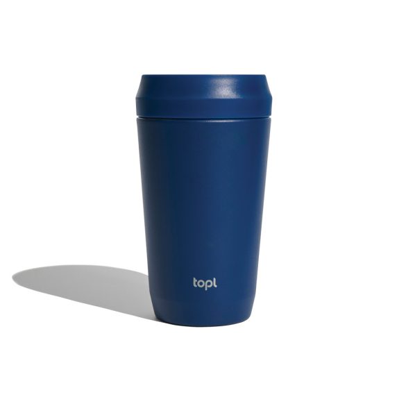 Topl Recycled Steel To Go Tumbler Patented 360 Lid 354ml, navy