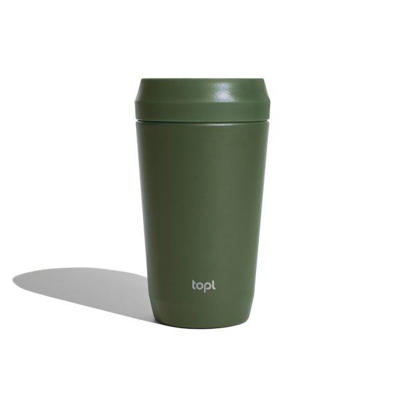 Topl Recycled Steel To Go Tumbler Patented 360 Lid 354ml, green