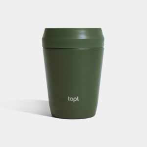 Topl Recycled Steel To Go Tumbler Patented 360 Lid 235ml, green