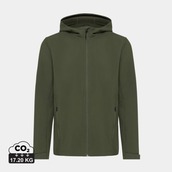 Iqoniq Makalu men recycled polyester soft shell jacket, khaki