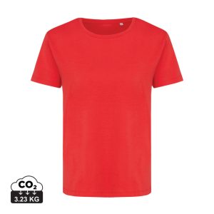 Iqoniq Yala women recycled cotton t-shirt, luscious red