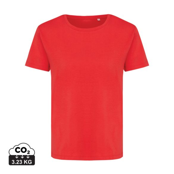 Iqoniq Yala women recycled cotton t-shirt, luscious red