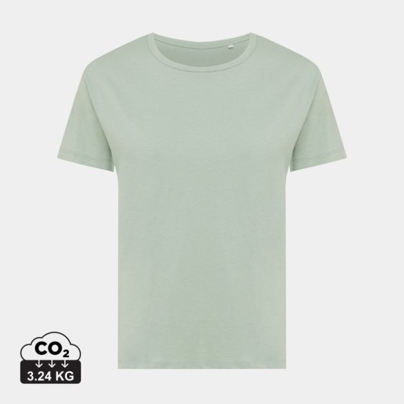 Iqoniq Yala women recycled cotton t-shirt, iceberg green