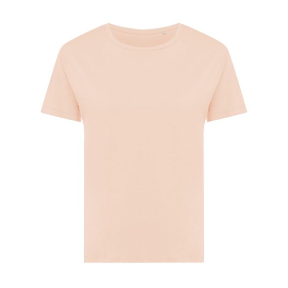Iqoniq Yala women recycled cotton t-shirt, peach nectar