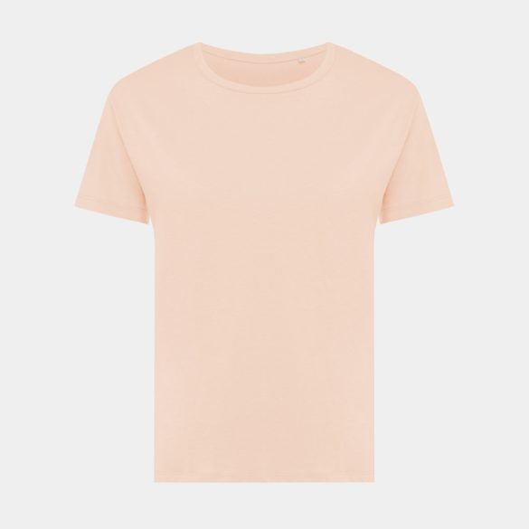 Iqoniq Yala women recycled cotton t-shirt, peach nectar