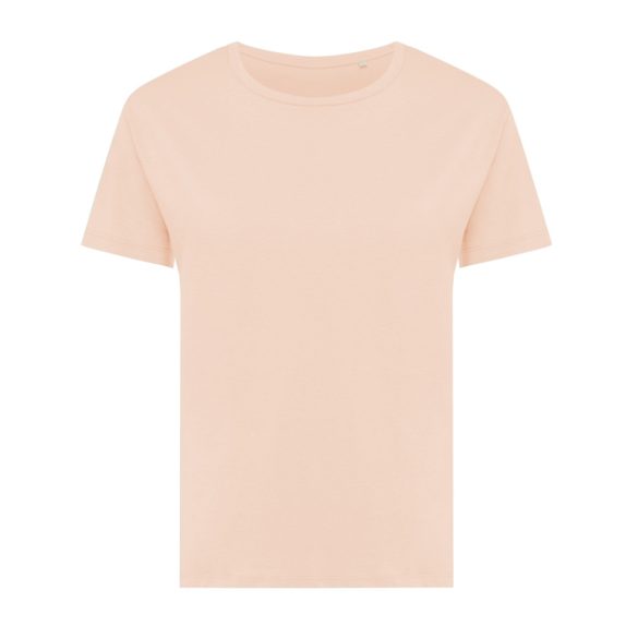 Iqoniq Yala women recycled cotton t-shirt, peach nectar