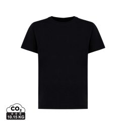 IQONIQ Koli kids lightweight recycled cotton t-shirt, black