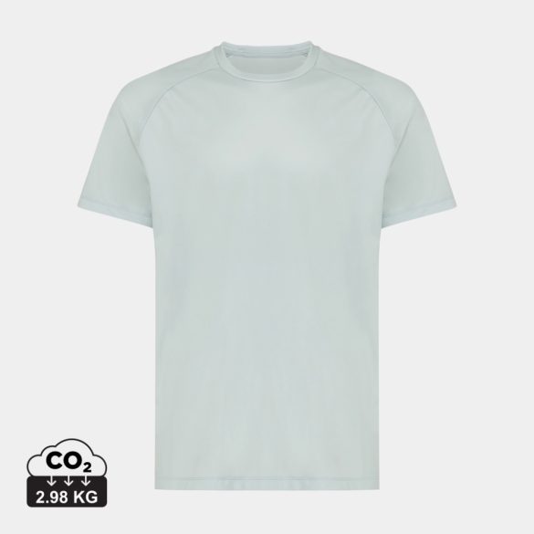 Iqoniq Tikal recycled polyester quick dry sport t-shirt, iceberg green