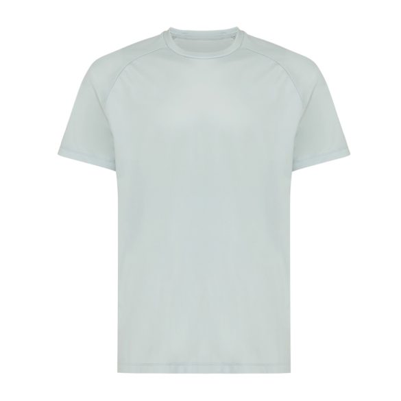 Iqoniq Tikal recycled polyester quick dry sport t-shirt, iceberg green