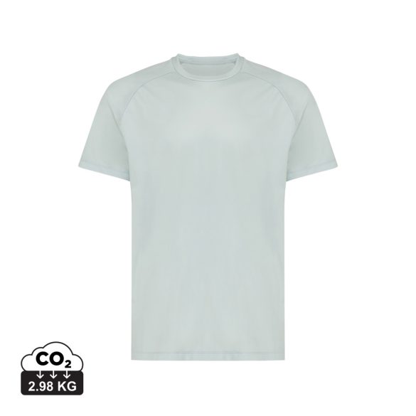 Iqoniq Tikal recycled polyester quick dry sport t-shirt, iceberg green