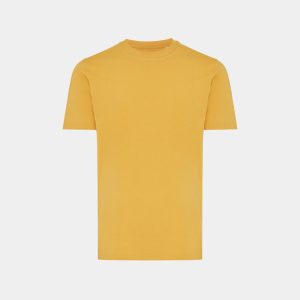 Iqoniq Brett recycled cotton t-shirt, ochre yellow