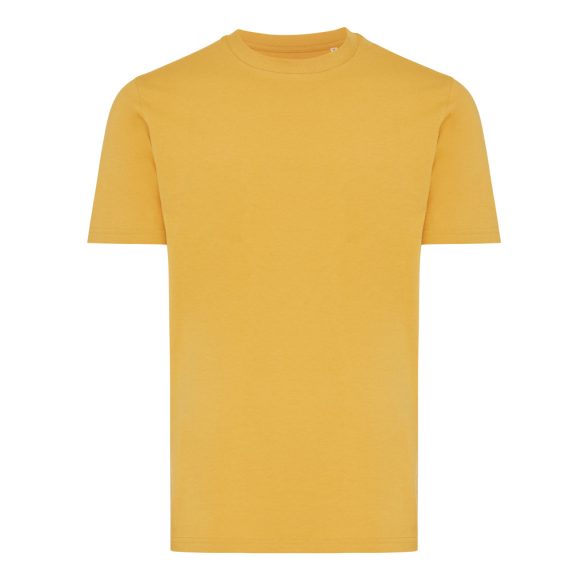 Iqoniq Brett recycled cotton t-shirt, ochre yellow