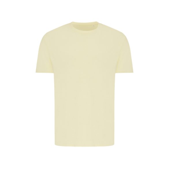 Iqoniq Brett recycled cotton t-shirt, cream yellow