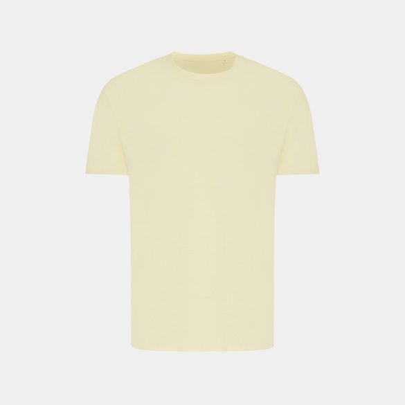 Iqoniq Brett recycled cotton t-shirt, cream yellow