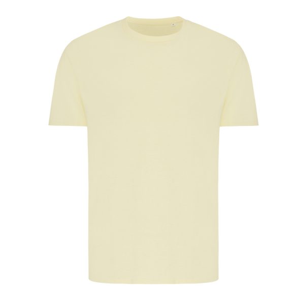 Iqoniq Brett recycled cotton t-shirt, cream yellow