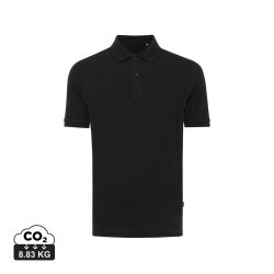 IQONIQ Yosemite recycled cotton pique polo, black