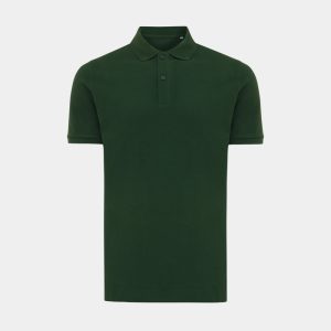 Iqoniq Yosemite recycled cotton pique polo, forest green
