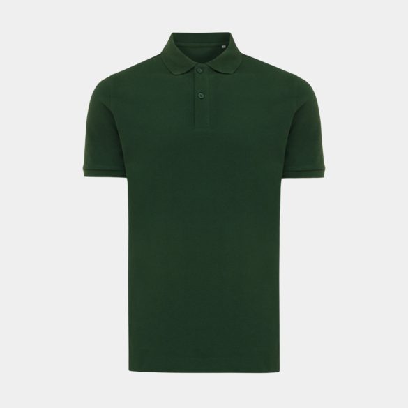 Iqoniq Yosemite recycled cotton pique polo, forest green