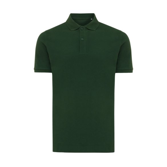 Iqoniq Yosemite recycled cotton pique polo, forest green