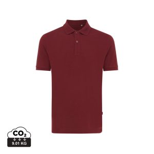 Iqoniq Yosemite recycled cotton pique polo, burgundy