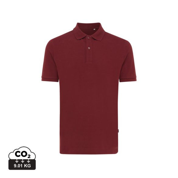 Iqoniq Yosemite recycled cotton pique polo, burgundy