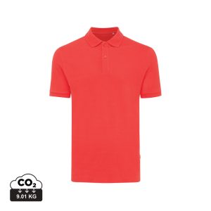 Iqoniq Yosemite recycled cotton pique polo, red