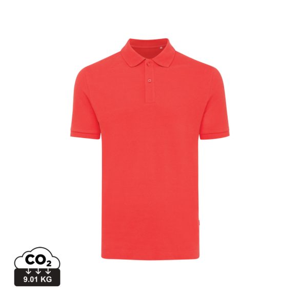 Iqoniq Yosemite recycled cotton pique polo, red