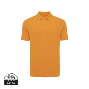 Iqoniq Yosemite recycled cotton pique polo, orange