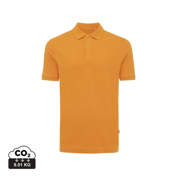 Iqoniq Yosemite recycled cotton pique polo, orange