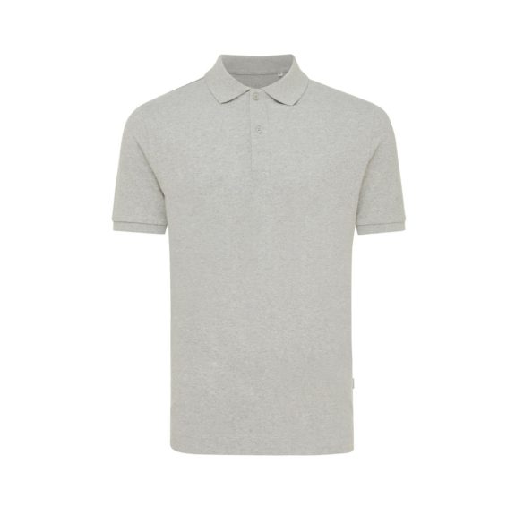 Iqoniq Yosemite recycled cotton pique polo, heather grey