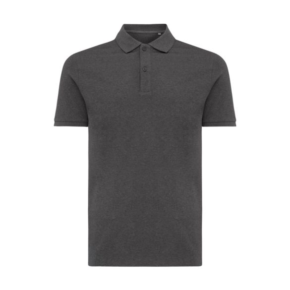 Iqoniq Yosemite recycled cotton pique polo, heather anthracite