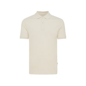 Iqoniq Yosemite recycled cotton pique polo, natural raw