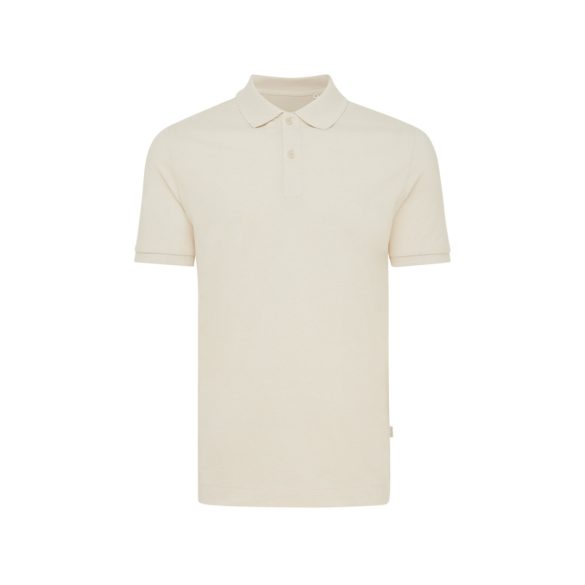 Iqoniq Yosemite recycled cotton pique polo, natural raw