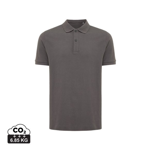 Iqoniq Yosemite recycled cotton pique polo, anthracite