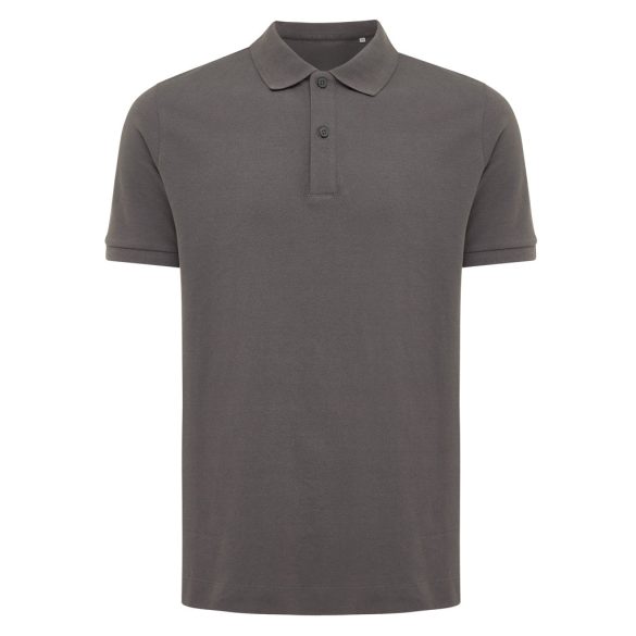 Iqoniq Yosemite recycled cotton pique polo, anthracite