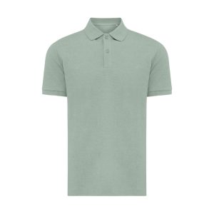 Iqoniq Yosemite recycled cotton pique polo, iceberg green