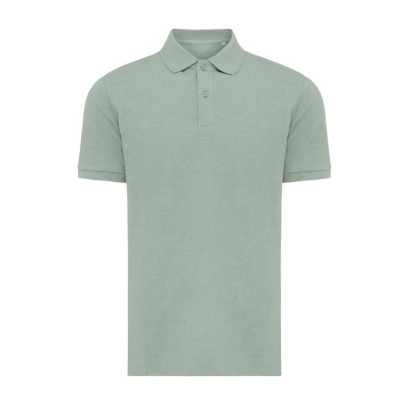 Iqoniq Yosemite recycled cotton pique polo, iceberg green